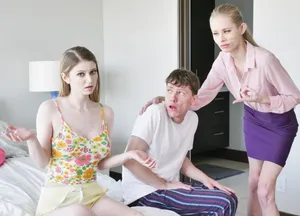 Mẹ kế bắt con gái riêng của chồng xxx với cậu con trai