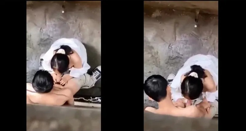 Quay lén em em học sinh bj cho eny trong hẻm